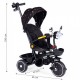 Tricicleta pentru copii scaun rotativ 360 roti din spuma EVA Ecotoys WQL-186 - Negru