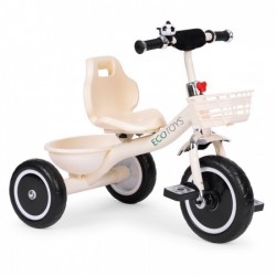 Tricicleta cu pedale pentru copii roti din spuma EVA Ecotoys WQL-1999 - Bej