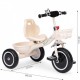 Tricicleta cu pedale pentru copii roti din spuma EVA Ecotoys WQL-1999 - Bej