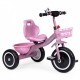 Tricicleta cu pedale pentru copii roti din spuma EVA Ecotoys WQL-1999 - Roz