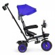 Tricicleta 3 in 1 pentru copii scaun rotativ 360 roti din spuma EVA Ecotoys WQL-066-51 - Albastru