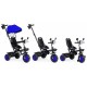 Tricicleta 3 in 1 pentru copii scaun rotativ 360 roti din spuma EVA Ecotoys WQL-066-51 - Albastru