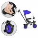 Tricicleta 3 in 1 pentru copii scaun rotativ 360 roti din spuma EVA Ecotoys WQL-066-51 - Albastru