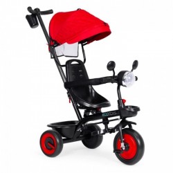 Tricicleta 3 in 1 pentru copii scaun rotativ 360 roti din spuma EVA Ecotoys WQL-066-51 - Rosu
