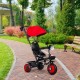 Tricicleta 3 in 1 pentru copii scaun rotativ 360 roti din spuma EVA Ecotoys WQL-066-51 - Rosu