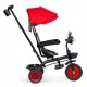 Tricicleta 3 in 1 pentru copii scaun rotativ 360 roti din spuma EVA Ecotoys WQL-066-51 - Rosu