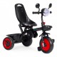 Tricicleta 3 in 1 pentru copii scaun rotativ 360 roti din spuma EVA Ecotoys WQL-066-51 - Rosu