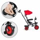 Tricicleta 3 in 1 pentru copii scaun rotativ 360 roti din spuma EVA Ecotoys WQL-066-51 - Rosu