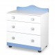Comoda de Infasat Klups PRINCE Alb-Albastru