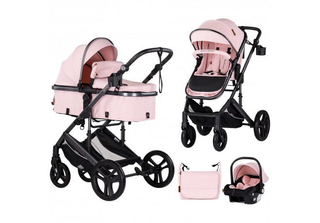 Carucior Chipolino Amore 3 in 1 pink marshmallow