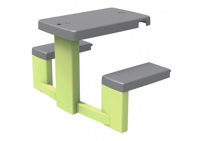 Masa de picnic cu doua banci Smoby Life pentru casuta verde