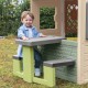 Masa de picnic cu doua banci Smoby Life pentru casuta verde