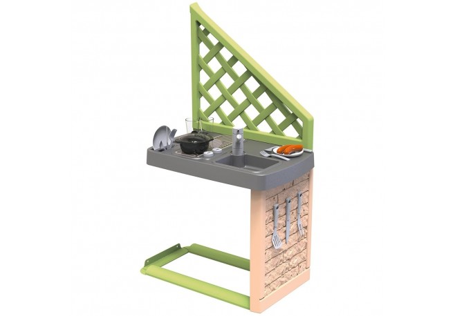 Bucatarie Smoby Life pentru casuta cu 17 accesorii