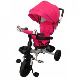 Tricicleta cu pedale 3 in 1 R-Sport T4 - Roz - Resigilat (lipsa amabalj original)