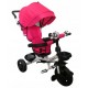Tricicleta cu pedale 3 in 1 R-Sport T4 - Roz - Resigilat (lipsa amabalj original)