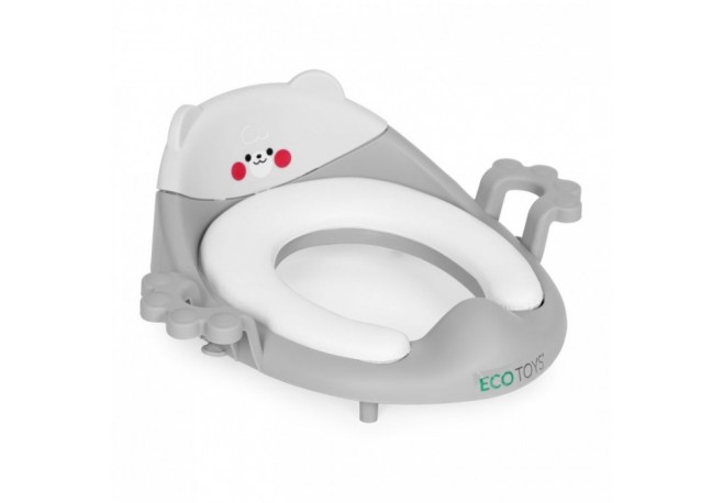 Reductor toaleta cu manere pentru copii Ecotoys PP104 - Gri