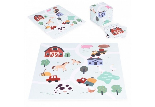 Salteluta de joaca pentru copii 90.5 x 90.5 x 1 cm ECOEVA020 - Ferma