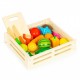 Set de fructe si legume din lemn 17 elemente Ecotoys HC590048