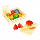 Set de fructe si legume din lemn 17 elemente Ecotoys HC590048