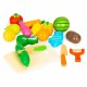 Set de fructe si legume din lemn 17 elemente Ecotoys HC590048