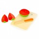 Set de fructe si legume din lemn 17 elemente Ecotoys HC590048