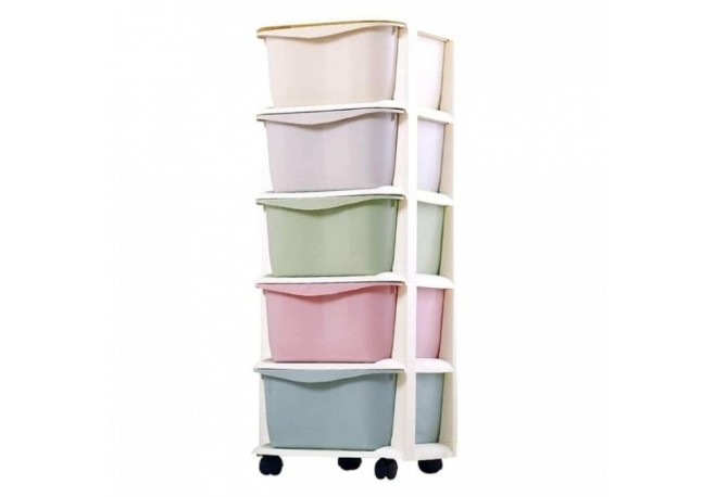 Raft cu 5 compartimente pentru depozitarea diverselor obiecte ModernHome PO10 - Multicolor