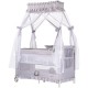 Patut pliabil Chipolino Palace Hippo grey