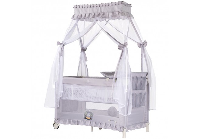 Patut pliabil Chipolino Palace Hippo grey