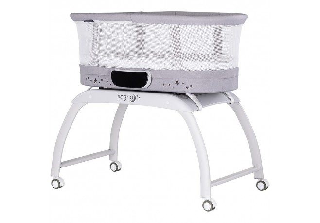 Patut cu leganare si cantar integrat Chipolino Sogno 2 in 1 grey