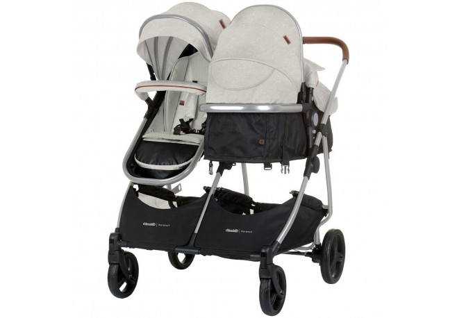 Carucior gemeni Chipolino Duo Smart 3 in 1 biscotta