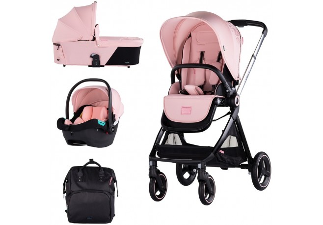 Carucior Chipolino Elite 3 in 1 pink marshmallow