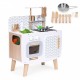 Bucatarie din lemn pentru copii cu accesorii 58 x 29 x 73 cm Ecotoys W10C863