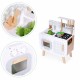 Bucatarie din lemn pentru copii cu accesorii 58 x 29 x 73 cm Ecotoys W10C863