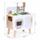 Bucatarie din lemn pentru copii cu accesorii 58 x 29 x 73 cm Ecotoys W10C863