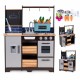 Bucatarie din lemn pentru copii cu accesorii 74 x 29.5 x 96 cm Ecotoys TL40030