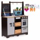 Bucatarie din lemn pentru copii cu accesorii 74 x 29.5 x 96 cm Ecotoys TL40030