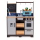 Bucatarie din lemn pentru copii cu accesorii 74 x 29.5 x 96 cm Ecotoys TL40030