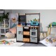 Bucatarie din lemn pentru copii cu accesorii 74 x 29.5 x 96 cm Ecotoys TL40030