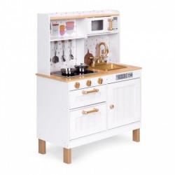 Bucatarie mare din lemn pentru copii cu accesorii 70 x 30 x 93.5 cm Ecotoys 7275