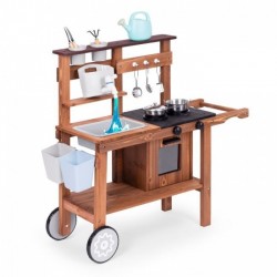Bucatarie de exterior din lemn pentru copii 89 x 31 x 80.5 cm Ecotoys TL814004