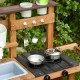 Bucatarie de exterior din lemn pentru copii 89 x 31 x 80.5 cm Ecotoys TL814004