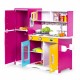 Bucatarie din lemn pentru copii cu accesorii 92 x 29.5 x 83 cm Ecotoys TL40027
