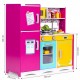 Bucatarie din lemn pentru copii cu accesorii 92 x 29.5 x 83 cm Ecotoys TL40027
