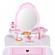 Masuta de toaleta pentru copii cu oglinda si 7 accesorii 54 x 38 x 88 cm Ecotoys 2950 - Roz