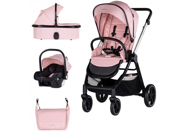 Carucior Chipolino Marbella 3 in 1 pink marshmallow
