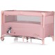 Patut pliabil Chipolino Relax pink marshmallow cu laterala culisanta