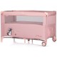Patut pliabil Chipolino Relax pink marshmallow cu laterala culisanta