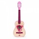 Chitara din lemn pentru copii cu 6 corzi Ecotoys HX18022-30 76 X 28 cm - Roz