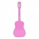 Chitara din lemn pentru copii cu 6 corzi Ecotoys HX18022-30 76 X 28 cm - Roz