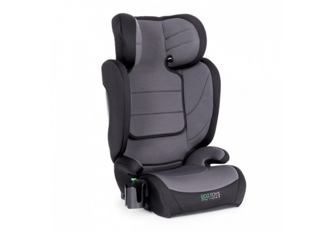 Scaun auto cu ISOFIX Ecotoys grupa 100-150 cm i-Size omologare R129/03 - Gri
